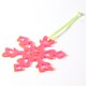 image 3 of Paperchase Neon Christmas Hanging Snowflake Decoration - Pink