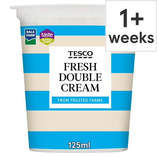 Tesco Fresh Double Cream 125Ml Tesco Groceries