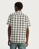 image 3 of F&F Cotton Rich Crinkle Check Print Short Sleeved Shirt in Cream