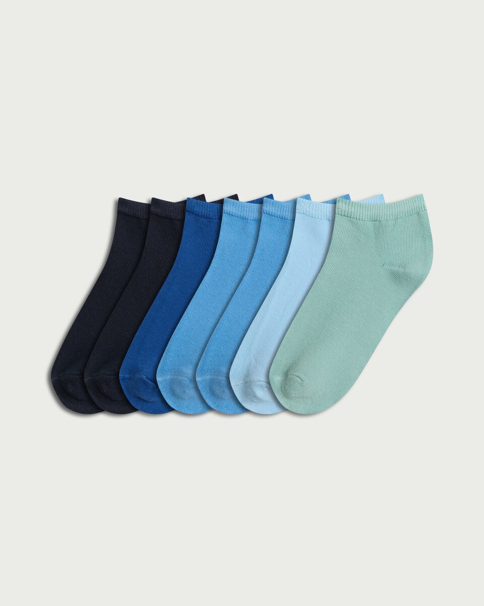 F&F Boys 7-Pack Cotton Rich Trainer Socks in Multi