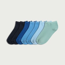 F&F Boys 7-Pack Cotton Rich Trainer Socks in Multi