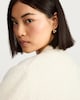 image 4 of The F&F Edit Textured Zip Through Bomber Jacket in Cream