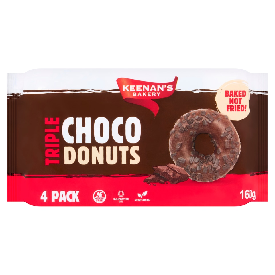 KEENAN'S BAKERY  Triple Choco Donut  4Pk 160g