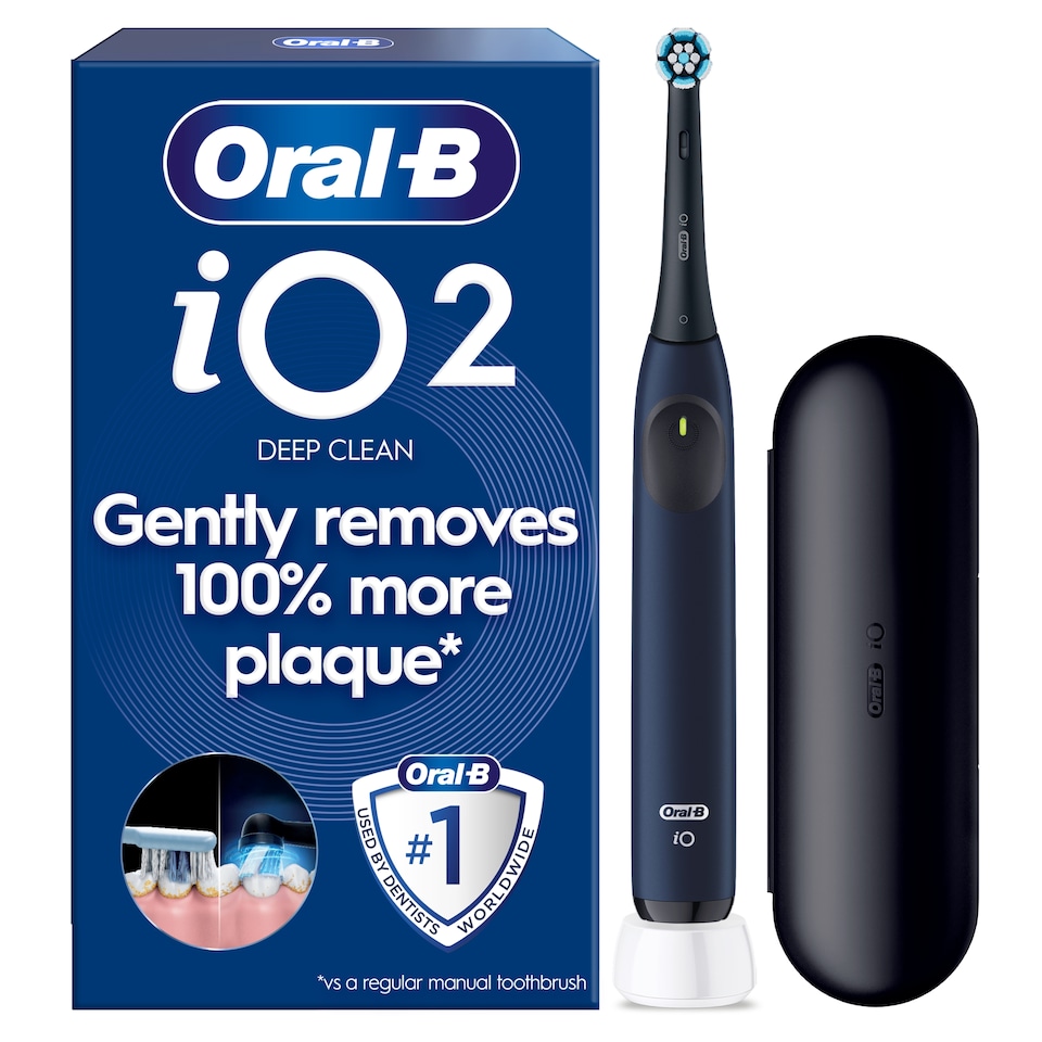 image 1 of Oral-B iO2 Series Ocean Blue Electric Toothbrush & Travel Case Limited Edition