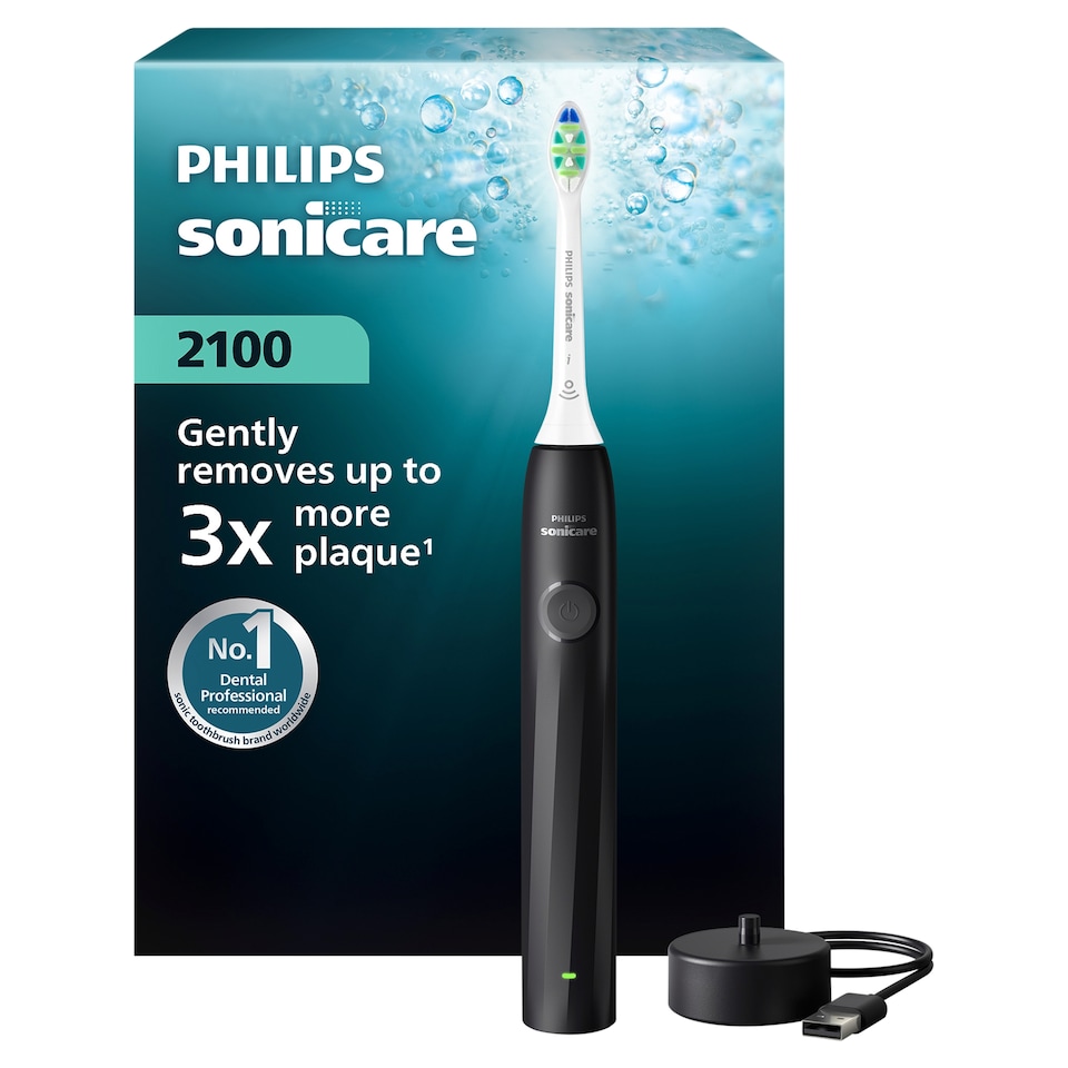 image 1 of  Philips Sonicare 2100 Electric Toothbrush Black HX4021/02
