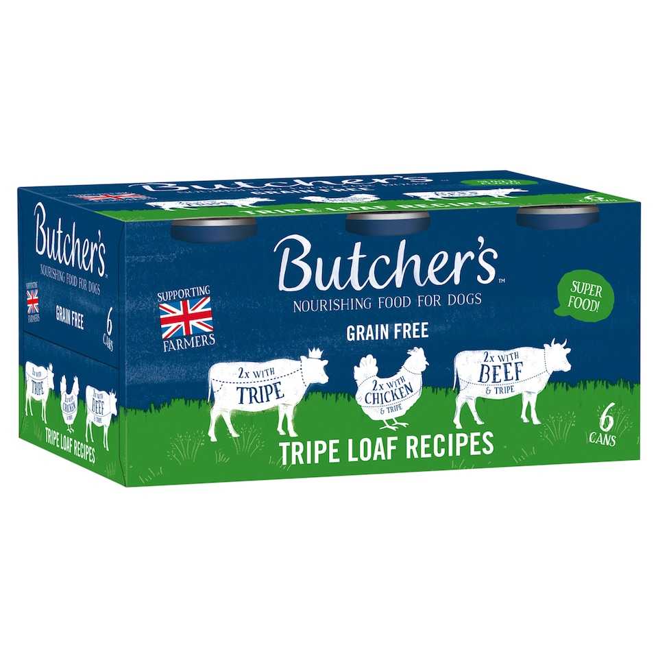 image 1 of Butcher's Tripe Loaf Dog Food Tins 6X400g