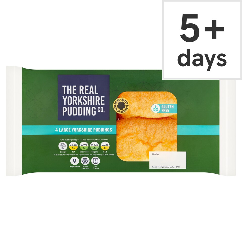 The Real Yorkshire Pudding Co. Gluten Free Large Yorkshire Puddings 160g