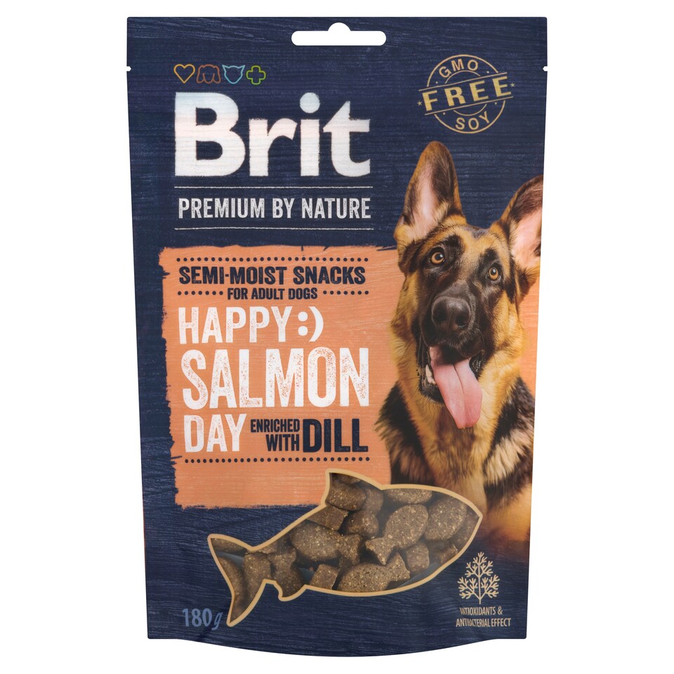 image 1 of Brit Premium By Nature Semi-Moist Dog Treat Salmon Enriched with Dill 180 g
