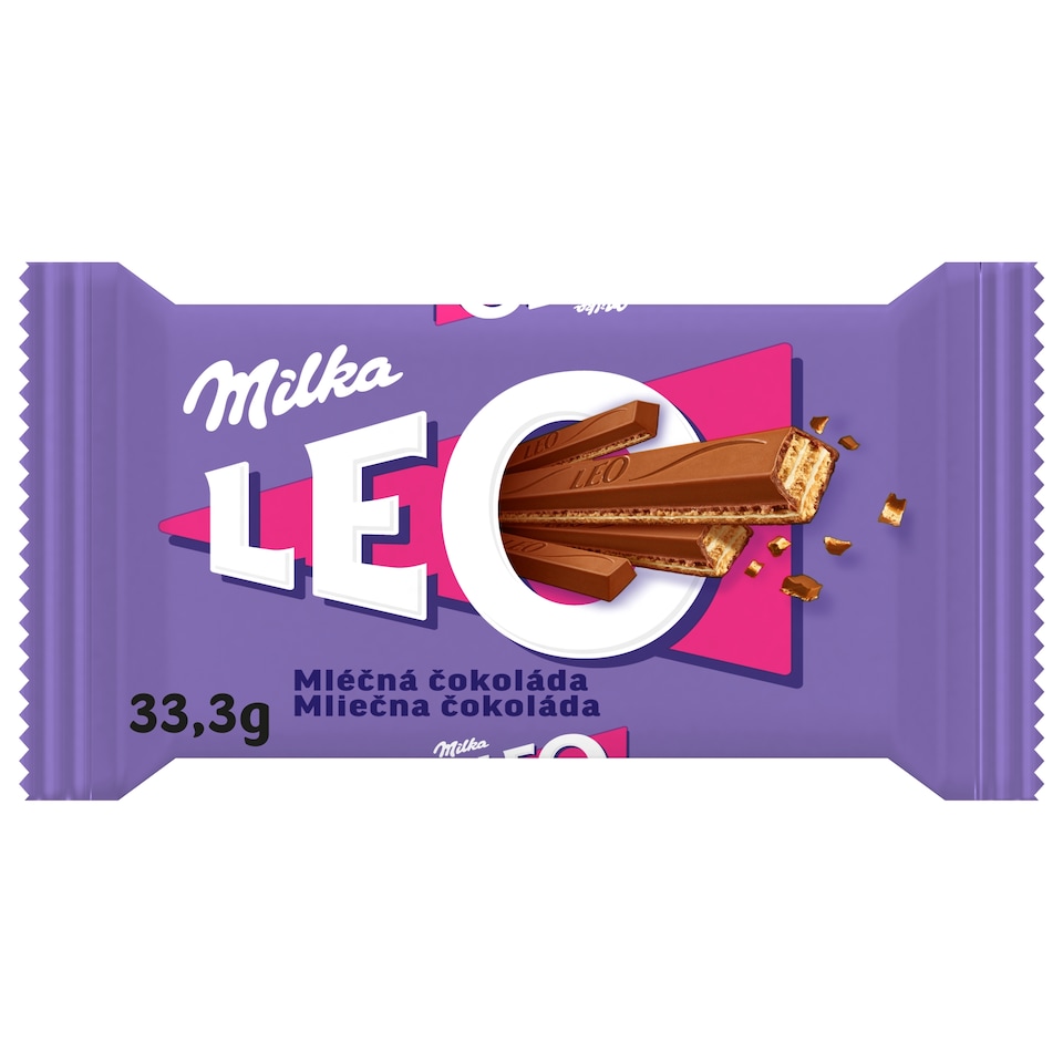 Milka tyčinka Leo s oblátkami z mliečnej čokolády 33 g