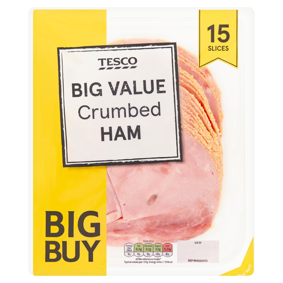 Tesco Big Value Crumbed Cooked Ham 320g