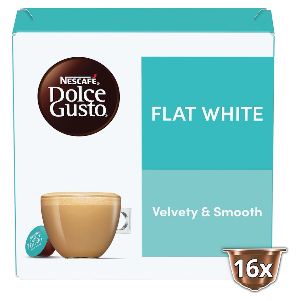 image 1 of Nescafe Dolce Gusto Flat White Coffee Pods x16 187.2g