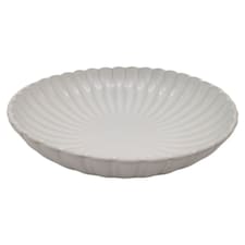 F&I Cream Petal Pasta Bowl