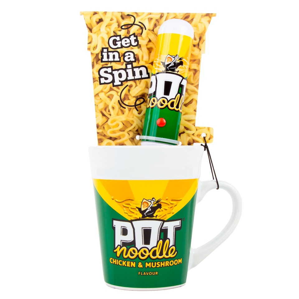 image 1 of Pot Noodle Chicken & Mushroom Cup And Spinning Fork Gift Set