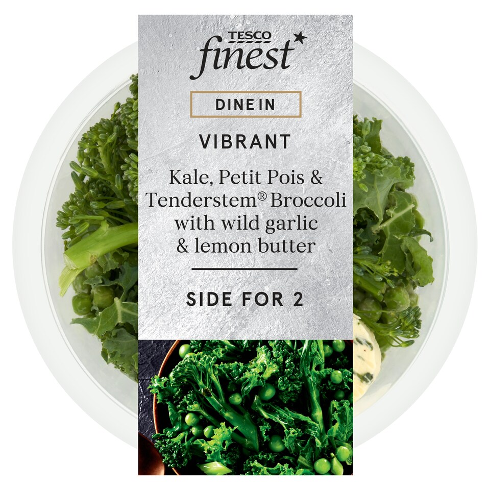 image 1 of Tesco Finest Dine In Green Veg Medley with Wild Garlic Butter 175g