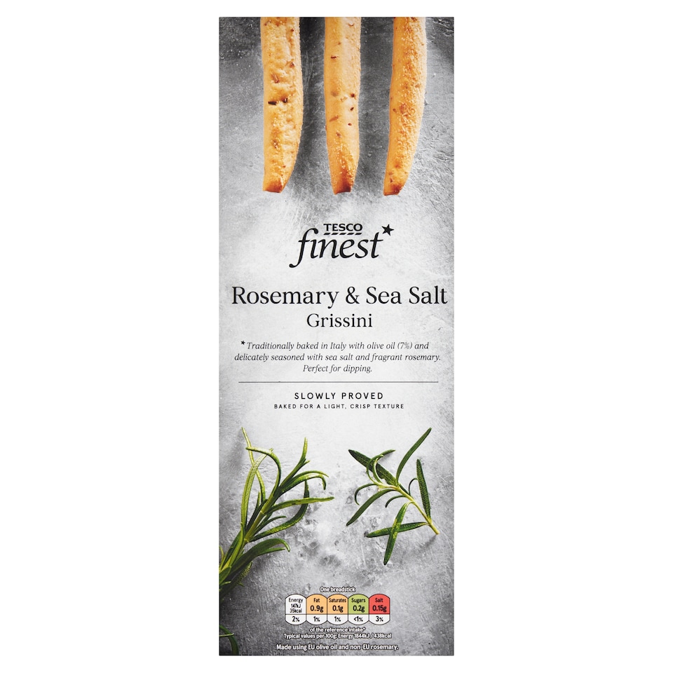 Tesco Finest Rosemary & Sea Salt Grissini 130g