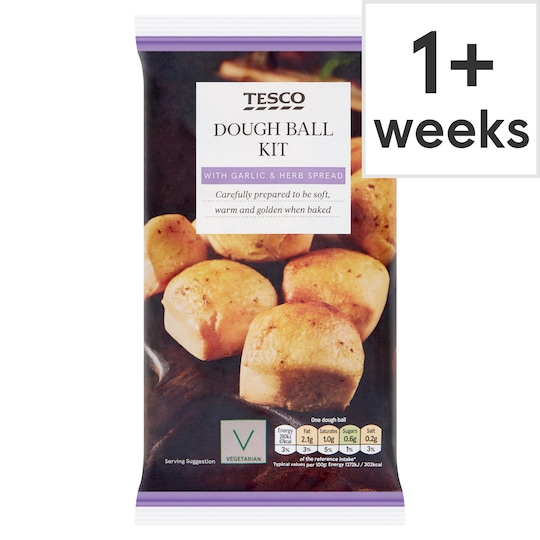 Tesco Garlic Dough Ball Kit 400G Tesco Groceries
