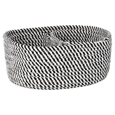 Tesco Black & White Rope Basket Set Of 3