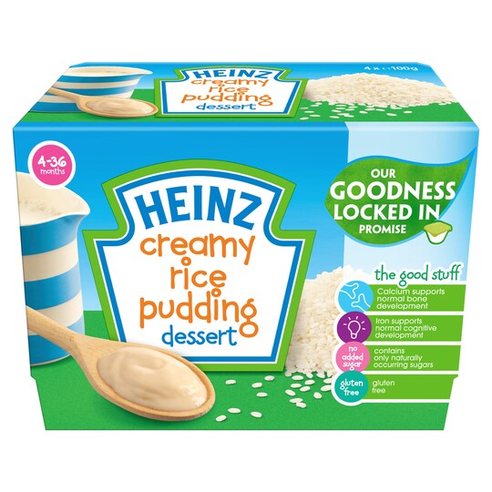 Heinz Dessert Pots Creamy Rice Pudding 4x100g Tesco Groceries