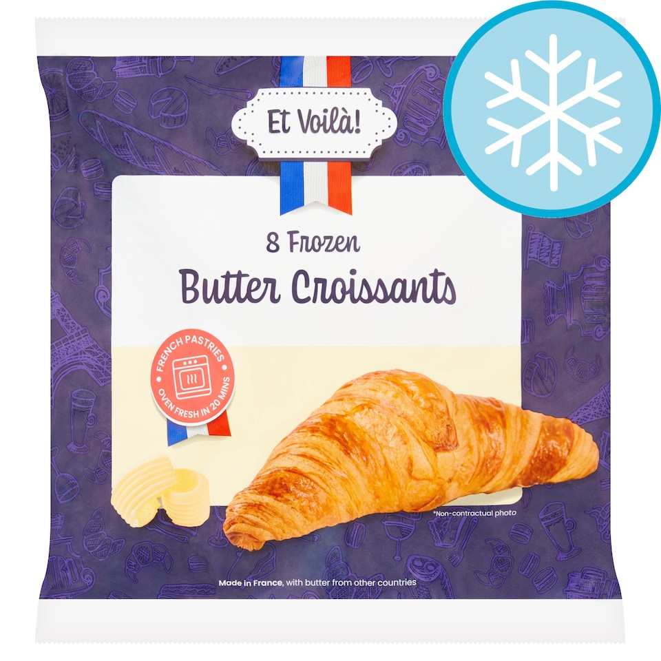 Et Voila 8 Frozen Butter Croissants 440g