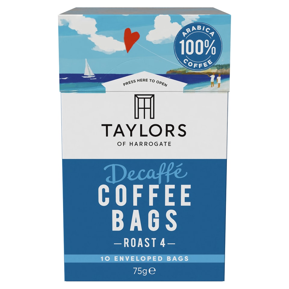 image 1 of Taylors Decaffe Coffee Bags 10 Pack 75G