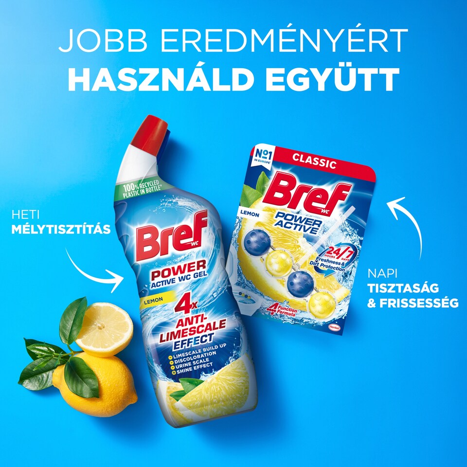image 1 of Bref Power Active Lemon Toilet Cleaner 750 ml