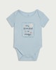 image 1 of F&F Baby Pure Cotton Grandad Bodysuit in Blue