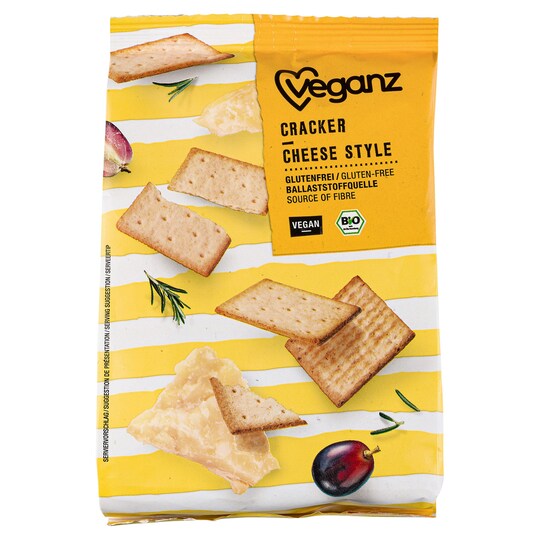 Veganz Vegan Organic Cracker Cheese Style 100G Tesco Groceries