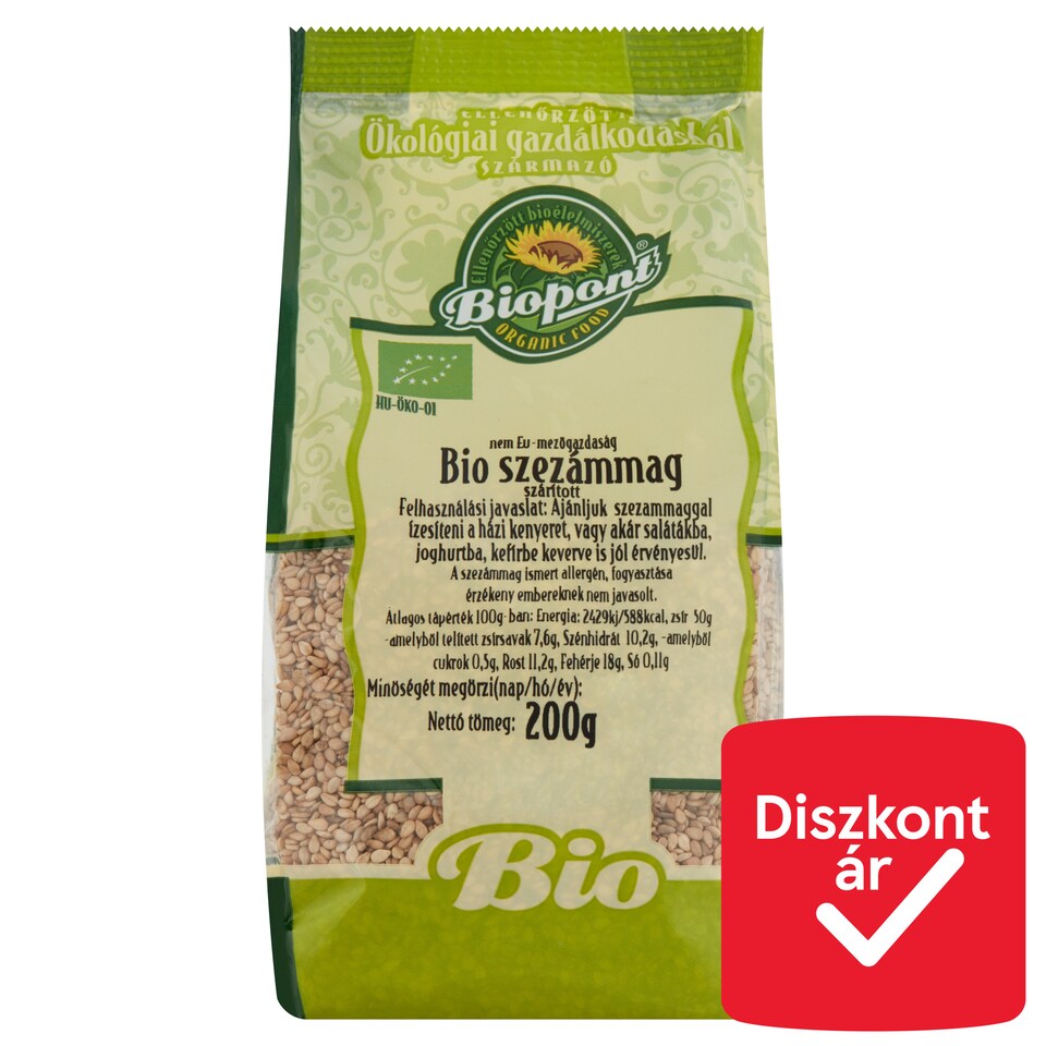 image 1 of Biopont Organic Dried Sesame Seeds 200 g