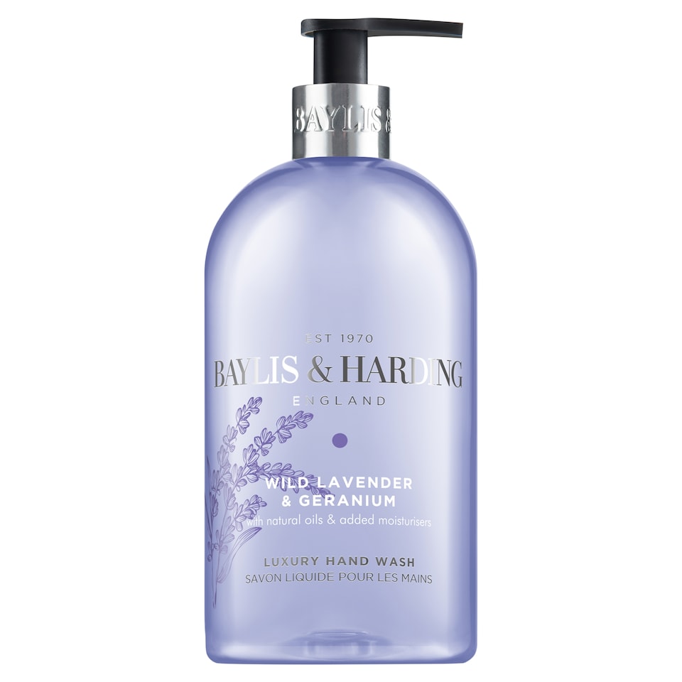 image 1 of Baylis & Harding Wild Lavender & Geranium Luxury Hand Wash 500ml
