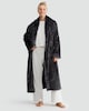 image 2 of F&F Fleece Chevron Textured Dressing Gown in Grey