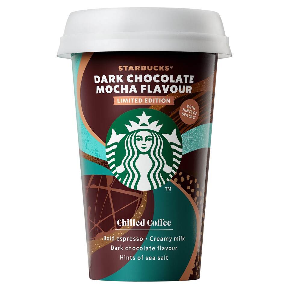 Starbucks Dark Chocolate Mocha Flavour Iced Coffee 220ml Tesco Groceries