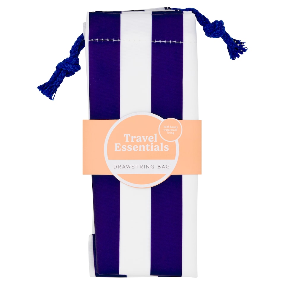 image 1 of Travel Essentials drawstring bag
