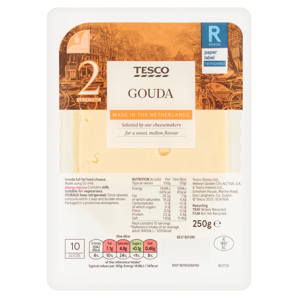 Tesco Gouda Slices 250G