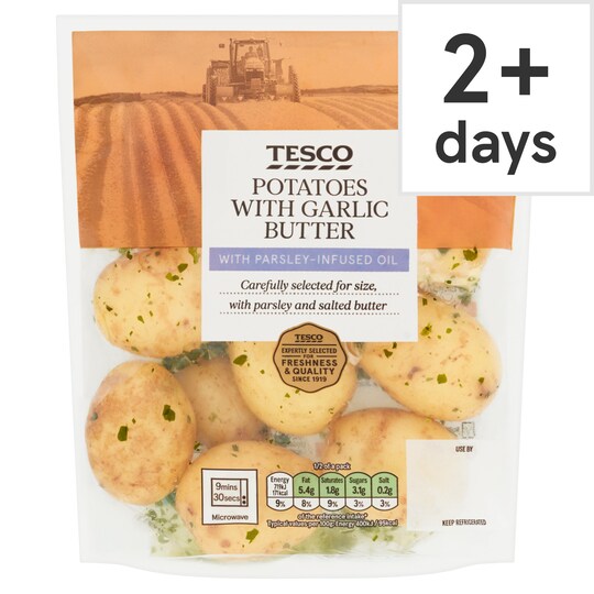 Tesco Potatoes With Garlic Butter 360G Tesco Groceries