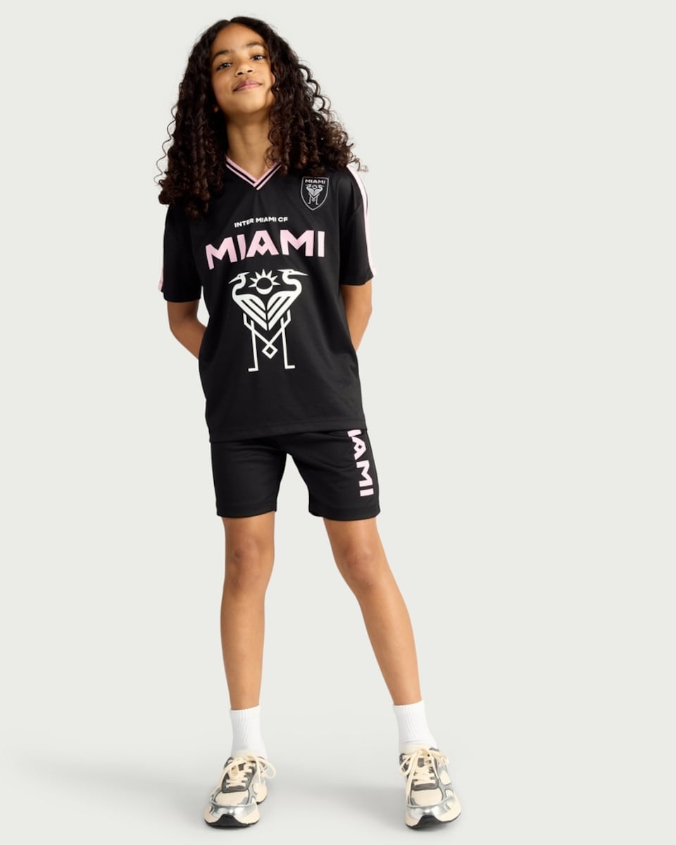 image 1 of Inter Miami CF T-shirt and Shorts Set in Black
