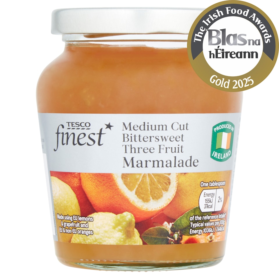 Tesco Finest Medium Cut Bittersweet 3 Fruit Marmalade 320G