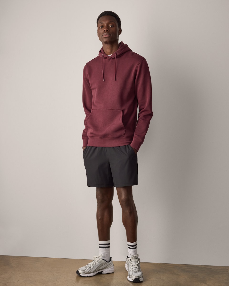 image 1 of F&F Active EVERYHOUR Cotton Rich Hoodie in Burgundy