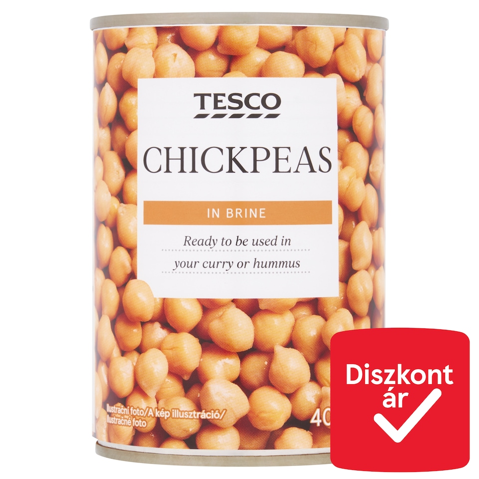Tesco csicseriborsó sós lében 400 g