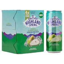 Highland Spring Pear & Elderflower Spring Water 4X330ml