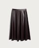 image 4 of OH ME OH MY Faux Leather Co-ord Midi Skirt in Black