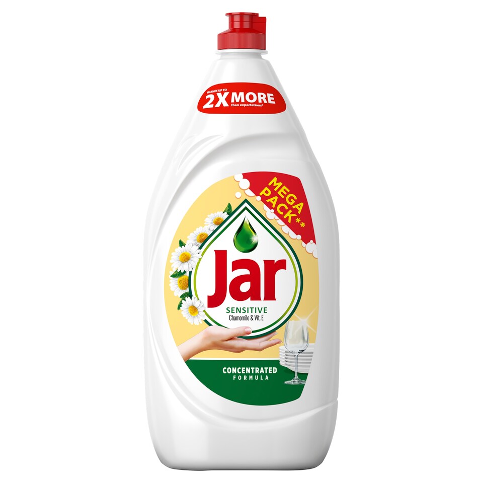 Jar Sensitive Chamomile & Vitamin E Tekutý Prostředek Na Mytí Nádobí Jemný K Rukám 1350 ML