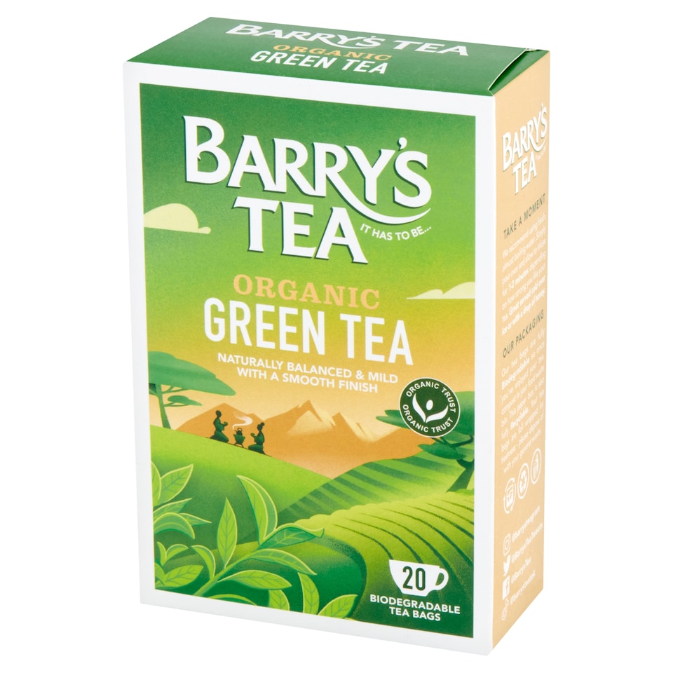 Barrys Organic Green Tea 20 Pack 40G