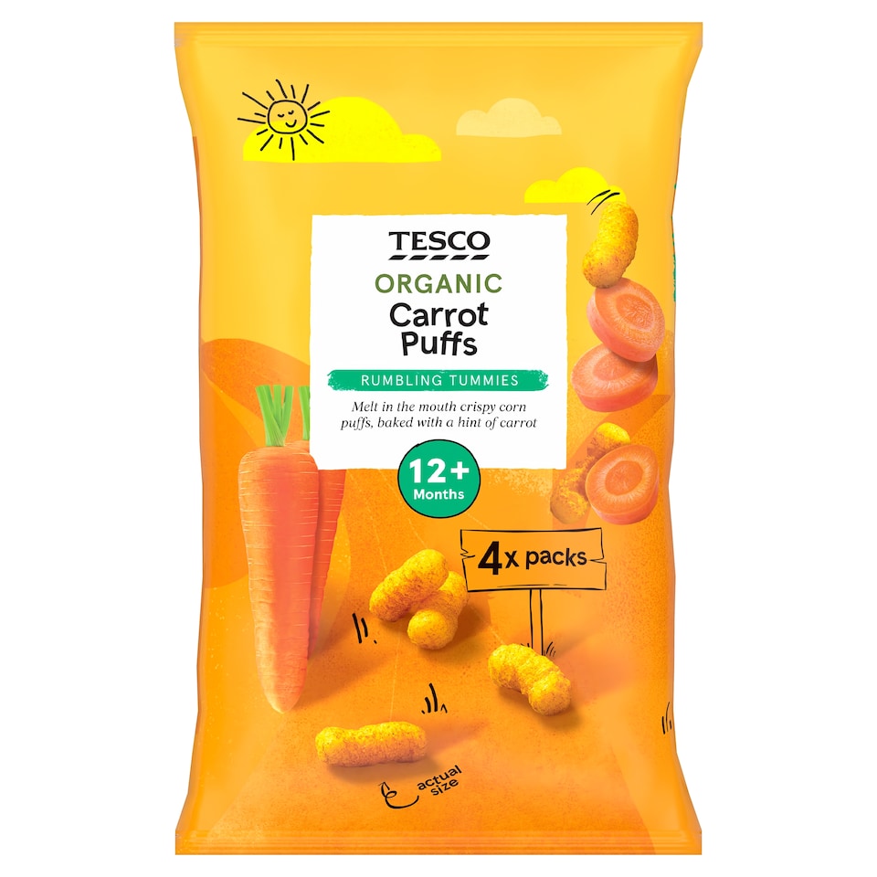 Tesco Organic Carrot Puffs 60g (4x15g)