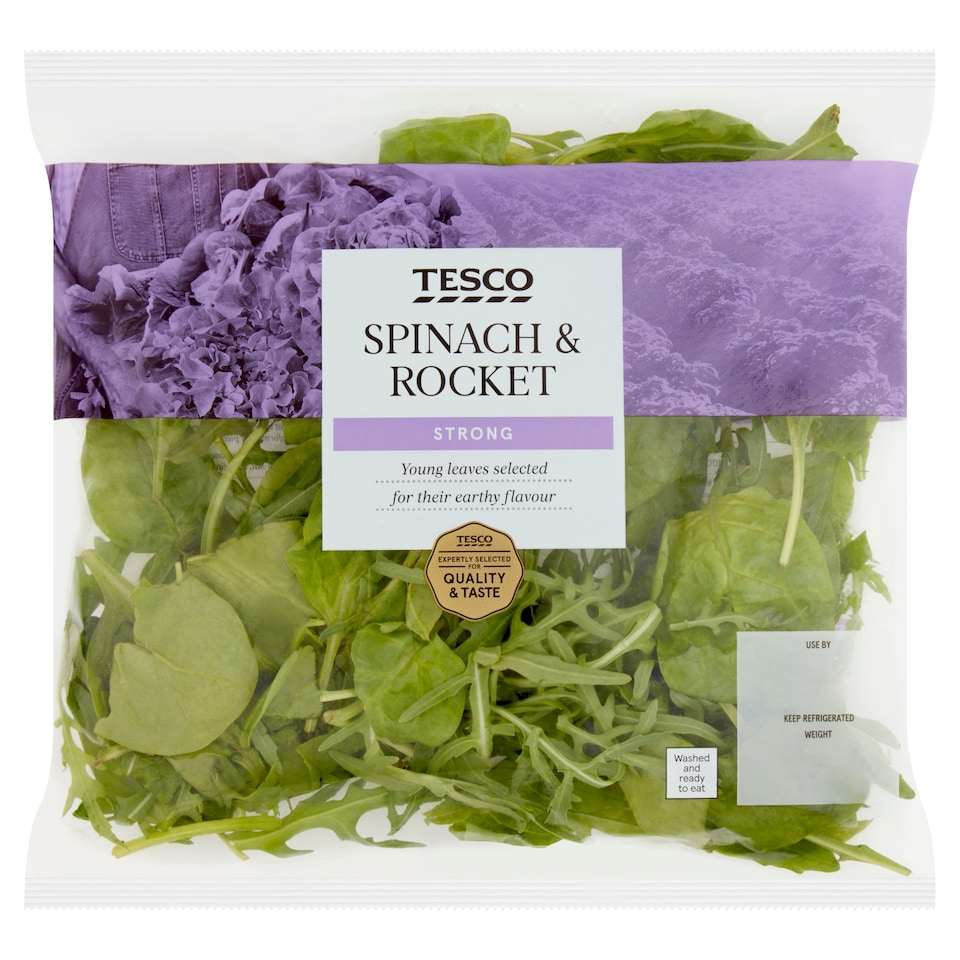 Tesco Spinach And Rocket Salad 50G