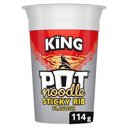 Pot Noodle King Sticky Rib Snack 114G Tesco Groceries