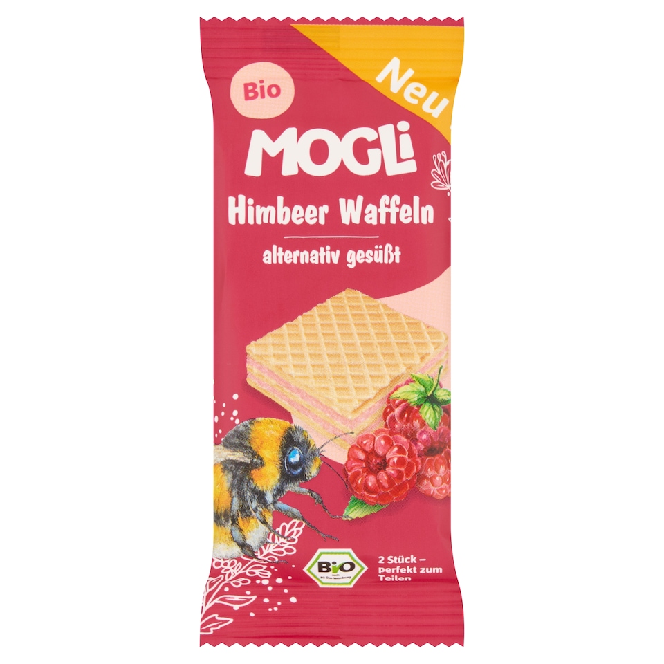 Mogli Bio malinové vafličky 15g