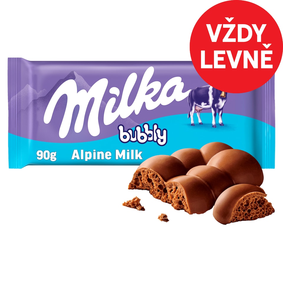 Milka čokoláda Bubbly mléčná s bublinkami 90g