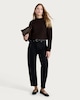 image 2 of F&F Crew Neck Cropped Jumper in Chocolate