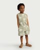 image 2 of F&F Boys 2-Piece Pure Cotton Palm Tree Print Vest and Shorts Set in Green