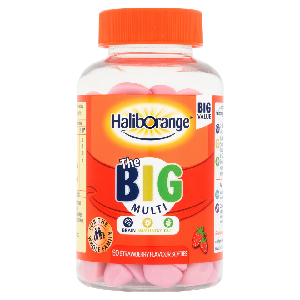 image 1 of Haliborange The Big Multi Softies - Strawberry Flavour 90s